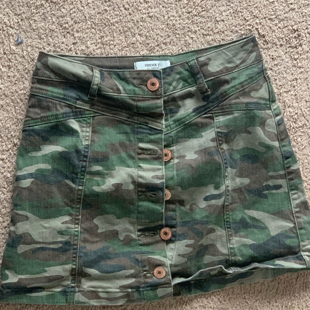 F21 camp mini skirt